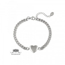 Armband chain heart silver