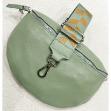 tas groot met fashionbelt muntgroen