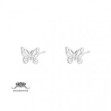 Oorbellen little butterfly silver