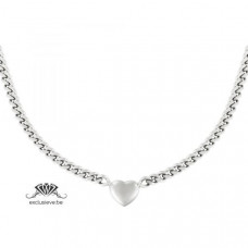 Ketting chain heart silver